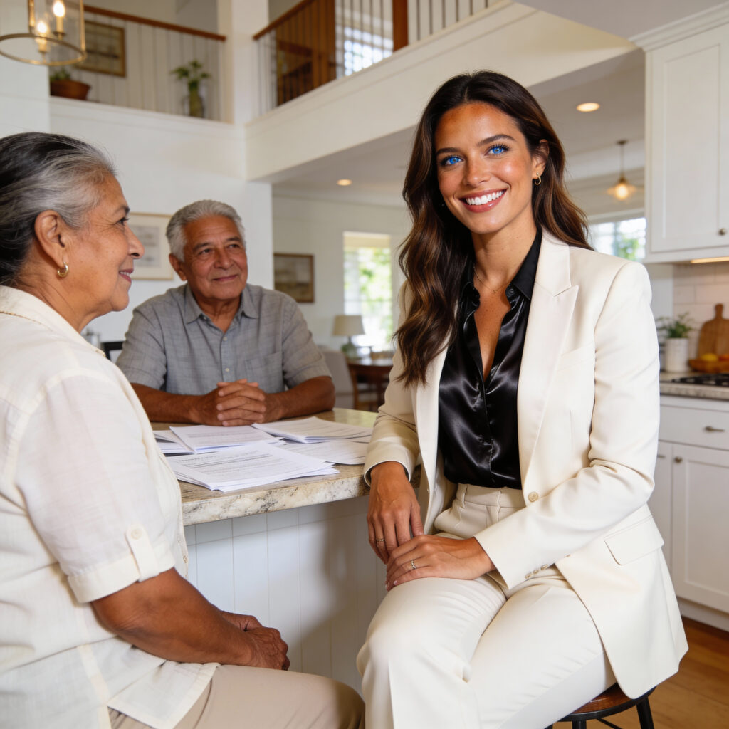 Senior couple planning a move together Older adult speaking with relocation specialist Family helping elderly parent pack for a move Smiling senior in new home Grandparents visiting family after relocating Senior woman organizing belongings before downsizing Older man reviewing relocation paperwork Adult children assisting parent with move